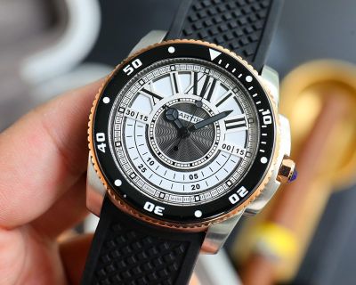 Cartier Calibre De  42MM Stainless Steel Imported Automatic Movement Silver Case Watch